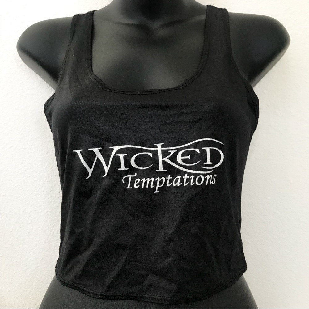Wicked Temptations Lingerie Shiny Black Tank